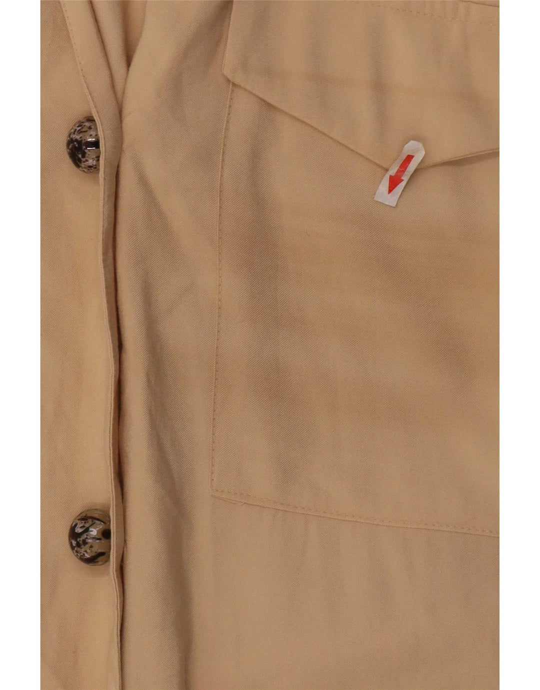 Camisa feminina Zara UK 14 viscose bege médio