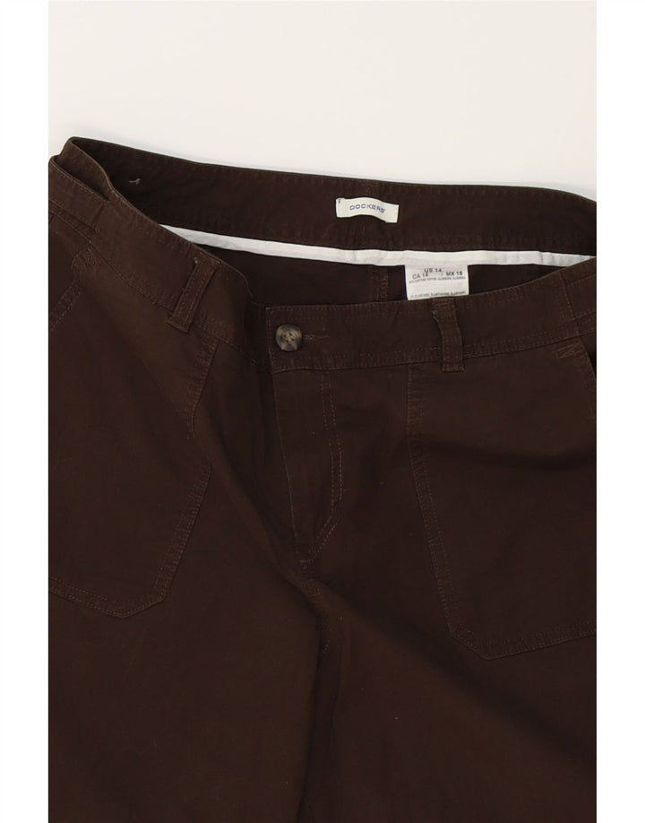 DOCKERS Womens Chino Shorts US 14 XL W36  Brown Cotton Vintage Dockers and Second-Hand Dockers from Messina Hembry 