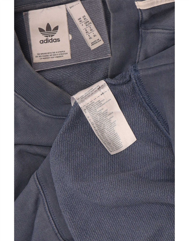 Adidas Mens Moletom Jumper XL Azul Marinho Algodão
