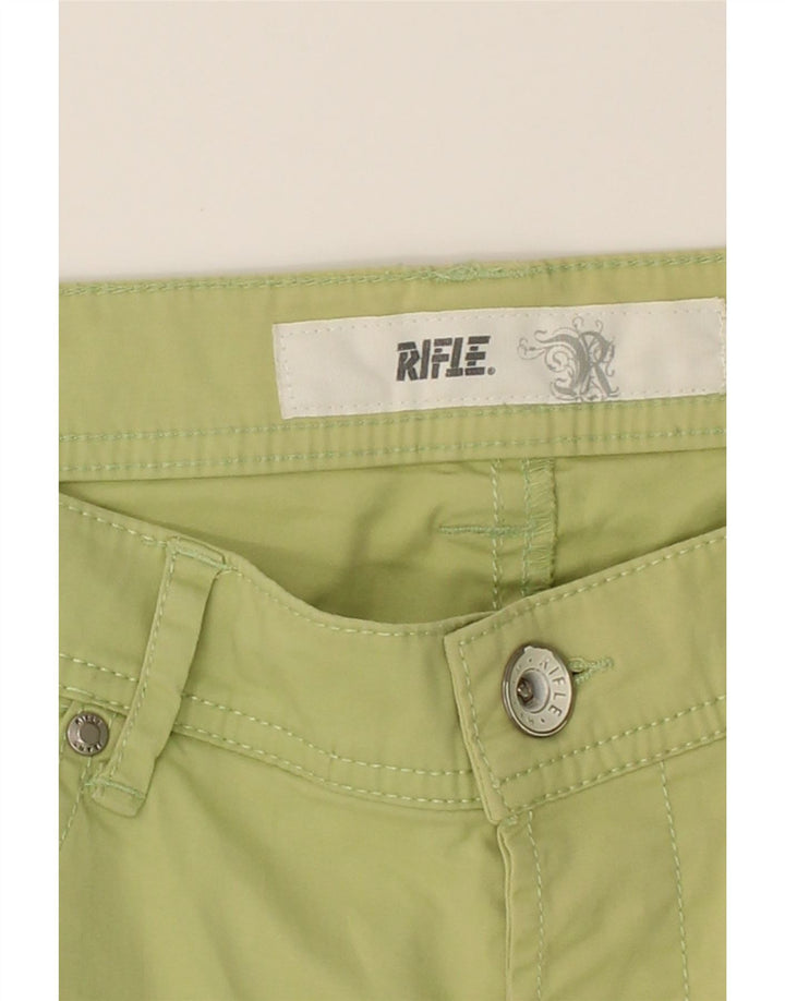 RIFLE Womens Straight Casual Trousers W36 L34 Green Cotton Vintage Rifle and Second-Hand Rifle from Messina Hembry 
