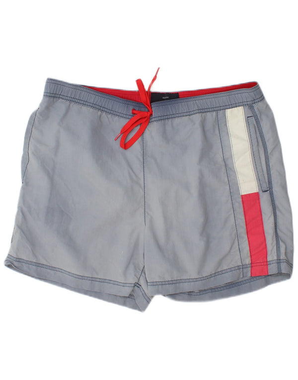 Shorts de natação masculino Tommy Hilfiger Slim Fit XL azul marinho colorblock