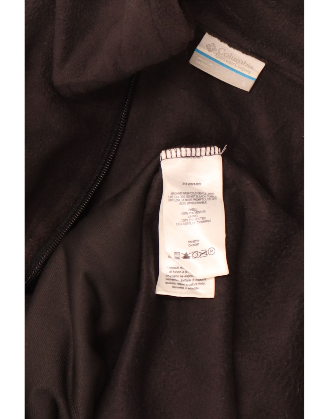 Colete de lã masculino COLUMBIA UK 40 grande poliéster preto