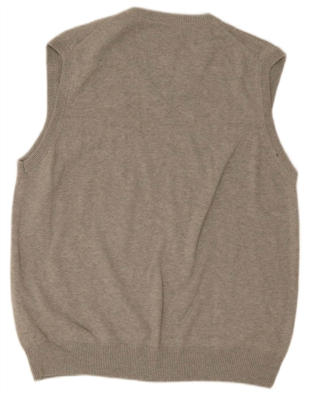 Regata masculina Marks & Spencer Blue Harbor Vest grande algodão cinza