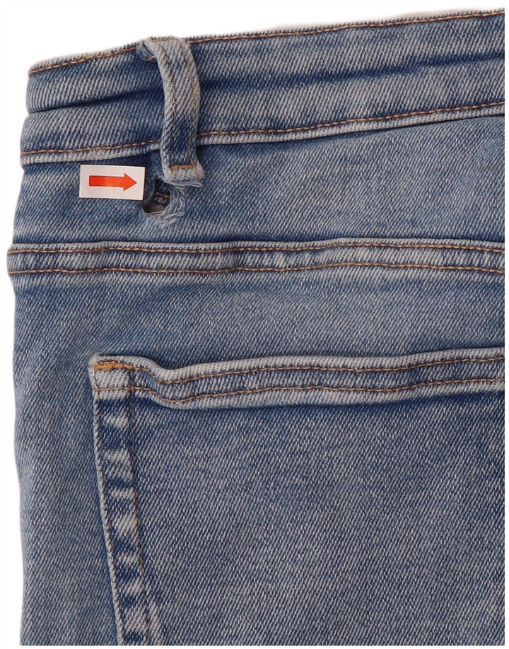 Zara Jeans Cônicos Femininos EU 40 Médio W30 L27 Azul Algodão