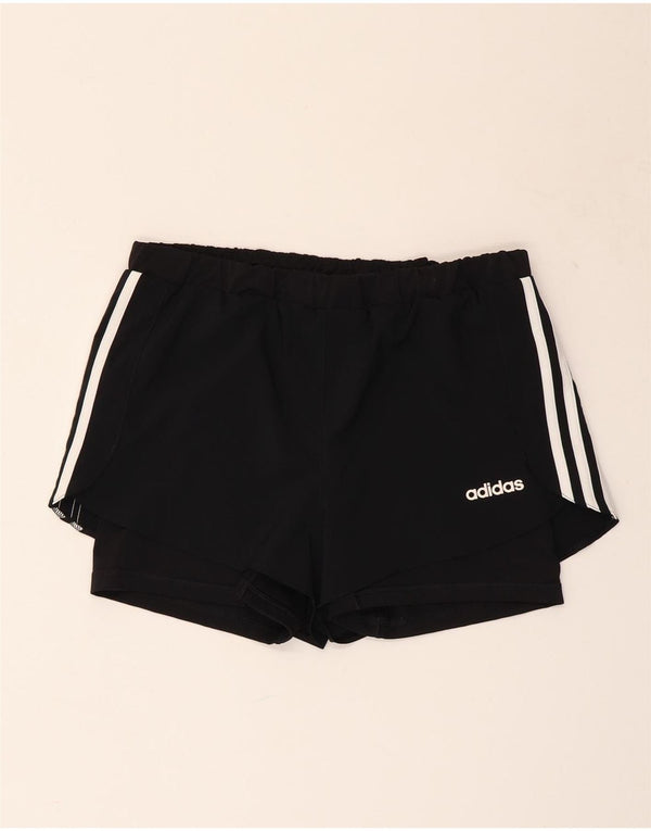 ADIDAS Womens Climalite Sport Shorts UK 8/10 Small  Black Polyester