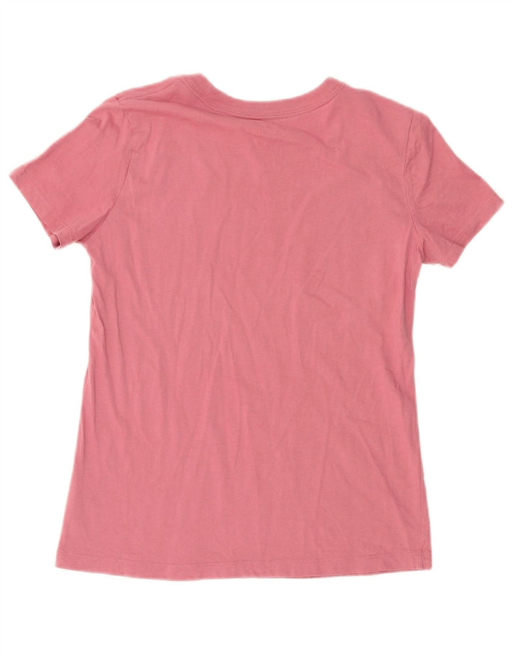 Camiseta feminina gráfica NIKE UK 10 pequena algodão rosa