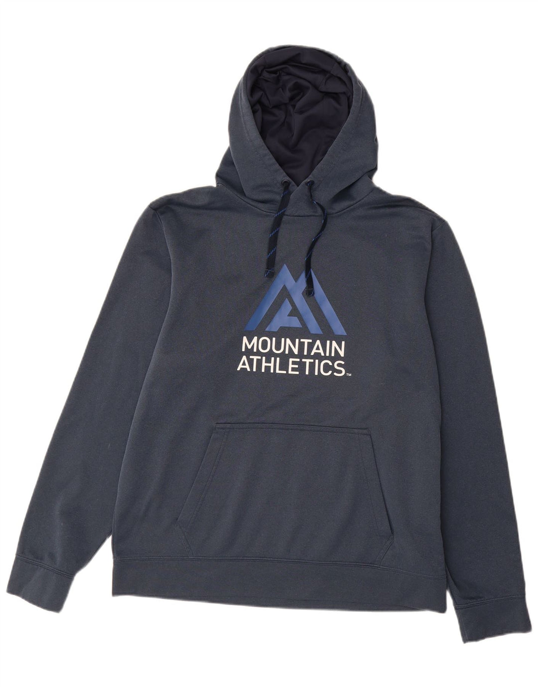 Suéter com capuz gráfico masculino The North Face grande poliéster azul marinho