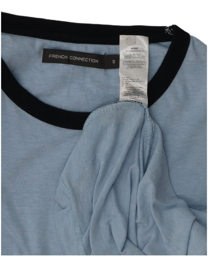Camiseta masculina FRENCH CONNECTION top pequeno algodão azul