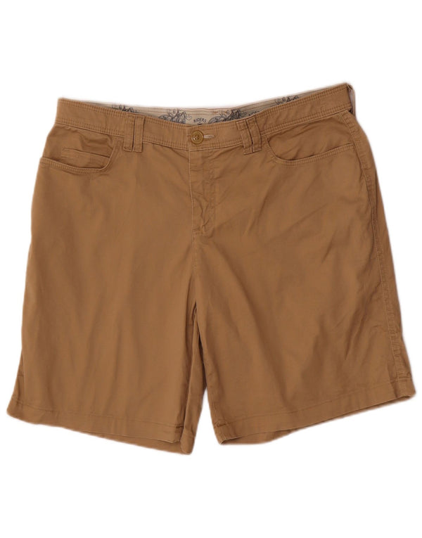Lee Shorts feminino casual US 12 grande W34 algodão bege