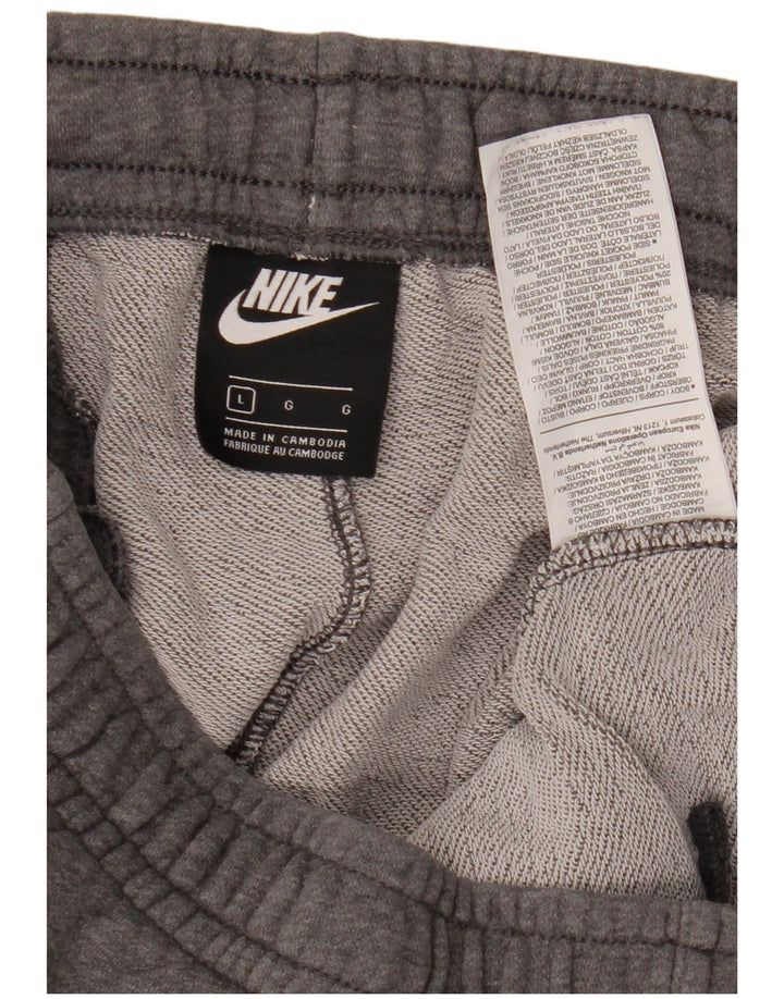 Calça de treino masculina Nike joggers grande algodão cinza
