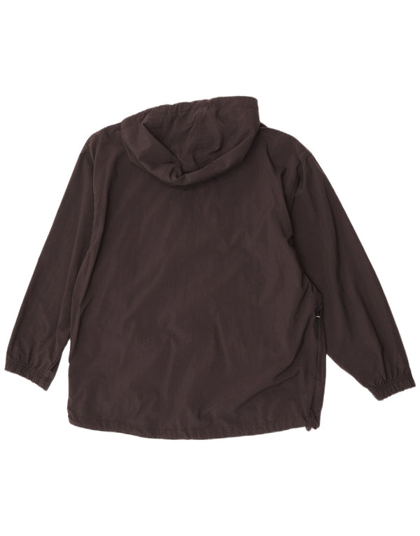 Jaqueta Nike feminina com capuz oversized Anorak EUA 8/10 médio preto nylon
