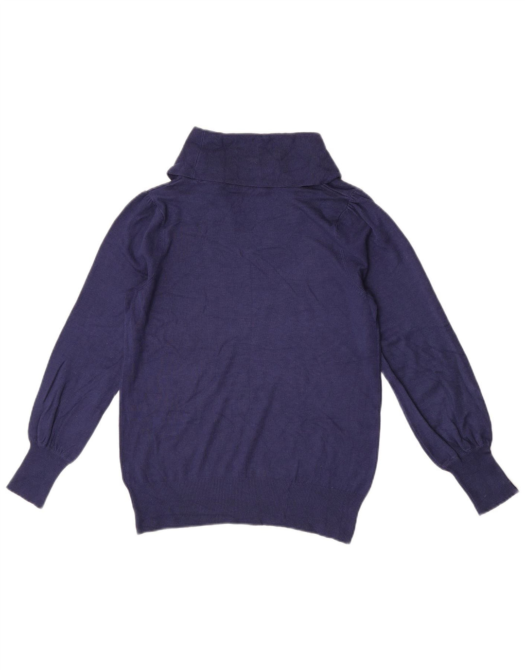 Suéter feminino Marks & Spencer com gola redonda Reino Unido 10 pequeno azul marinho