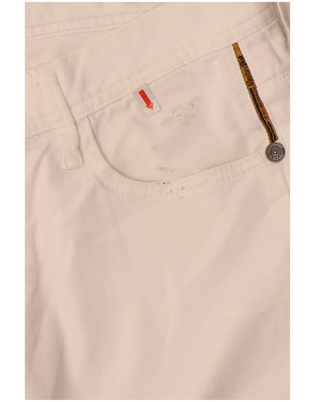 Shorts jeans masculino Meltin' Pot W34 grande algodão branco