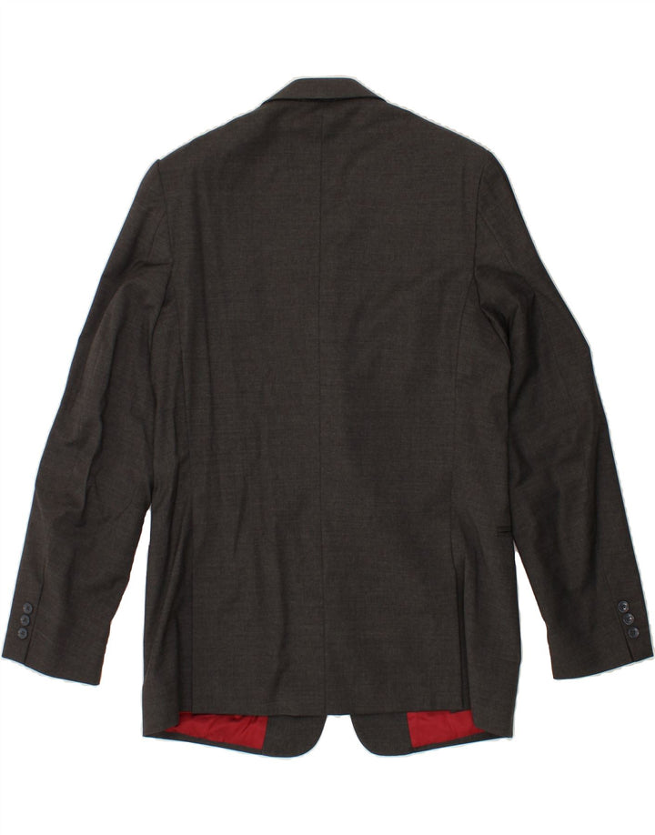 DOLCE & GABBANA Masculino 3 botões 2 peças terno Reino Unido 40 grande W36 L34 lã cinza