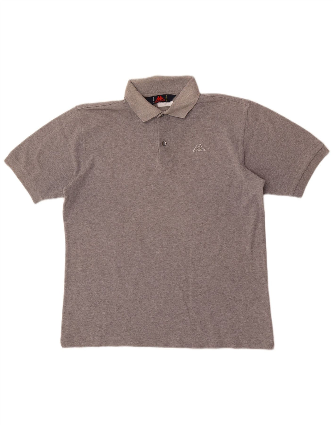 Camisa polo masculina Kappa algodão cinza médio