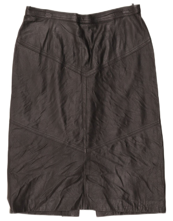La Cordee Womens Leather Skirt Medium W30 Black