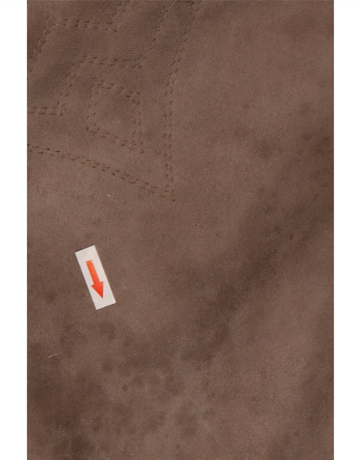 Casaco feminino vintage de corte grande IT 46 Shearling cinza grande