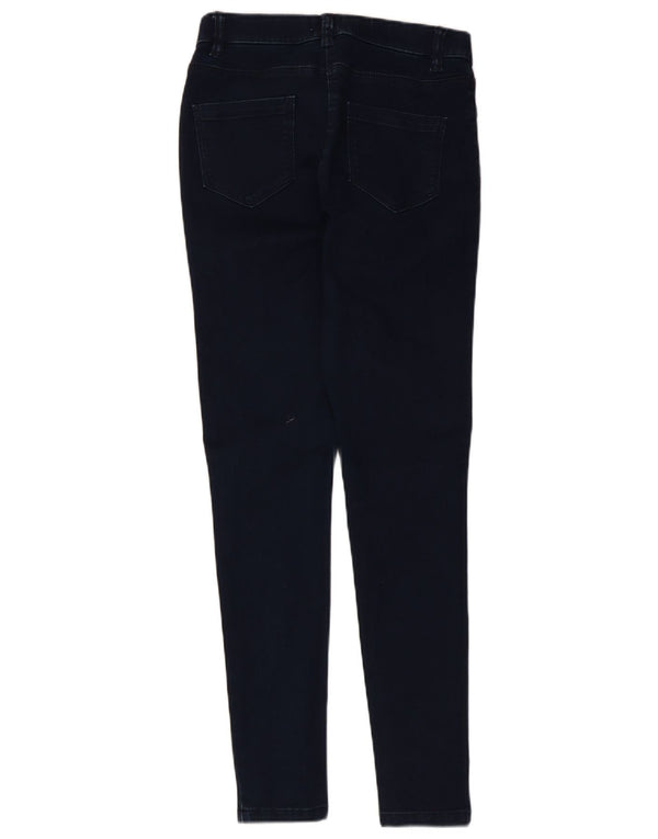 M&Co Jeans Skinny Feminino Reino Unido 10 Pequeno W26 L28 Azul Marinho Algodão