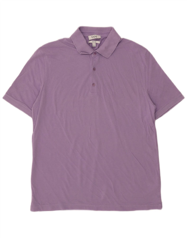 Camisa polo masculina regular Cos grande algodão roxo