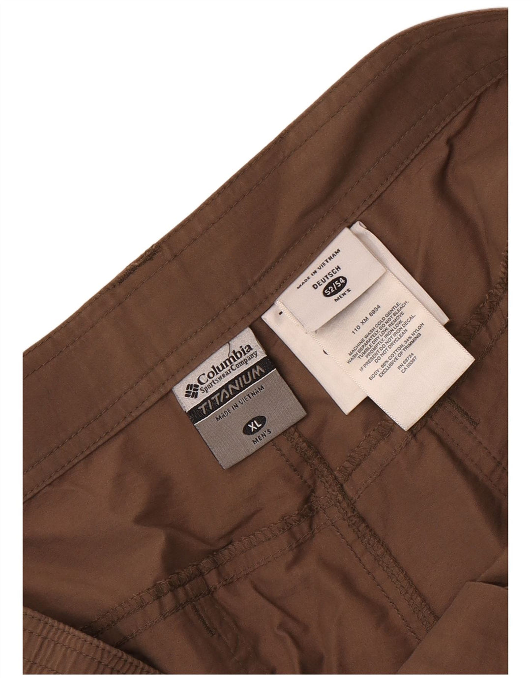 Shorts Columbia Masculino Titanium Cargo XL W40 Algodão Marrom