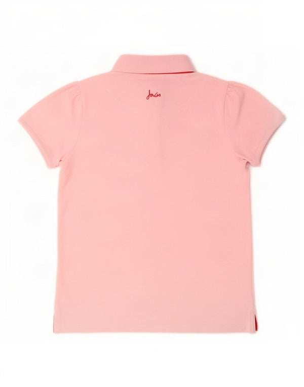 Camisa polo feminina Joules 10-11 anos algodão rosa