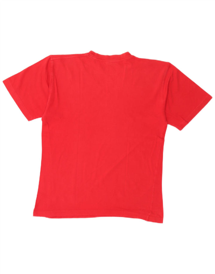 Camiseta gráfica masculina Fila Top IT 50 algodão vermelho médio