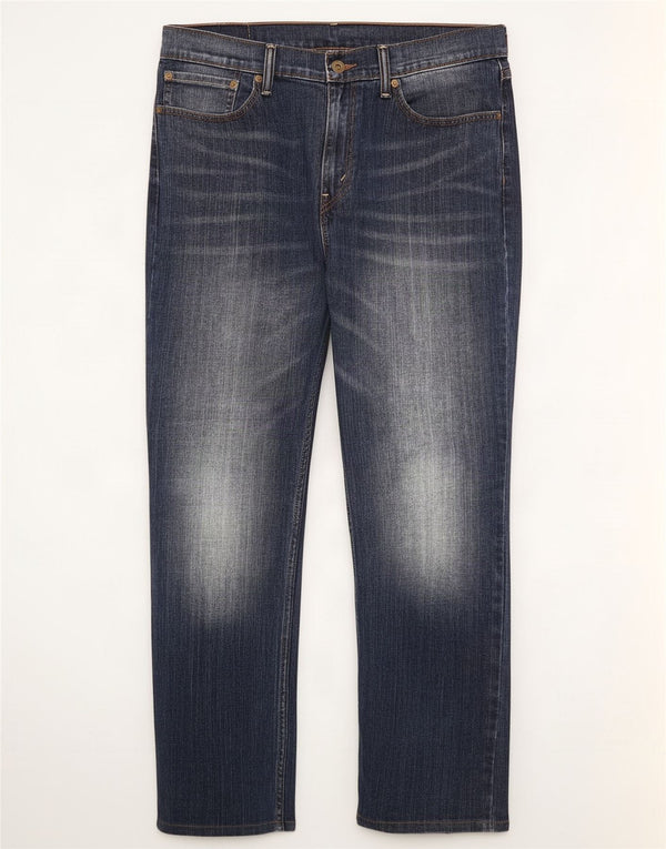 Levi's Masculino 514 Straight Jeans W34 L30 Azul Marinho Algodão