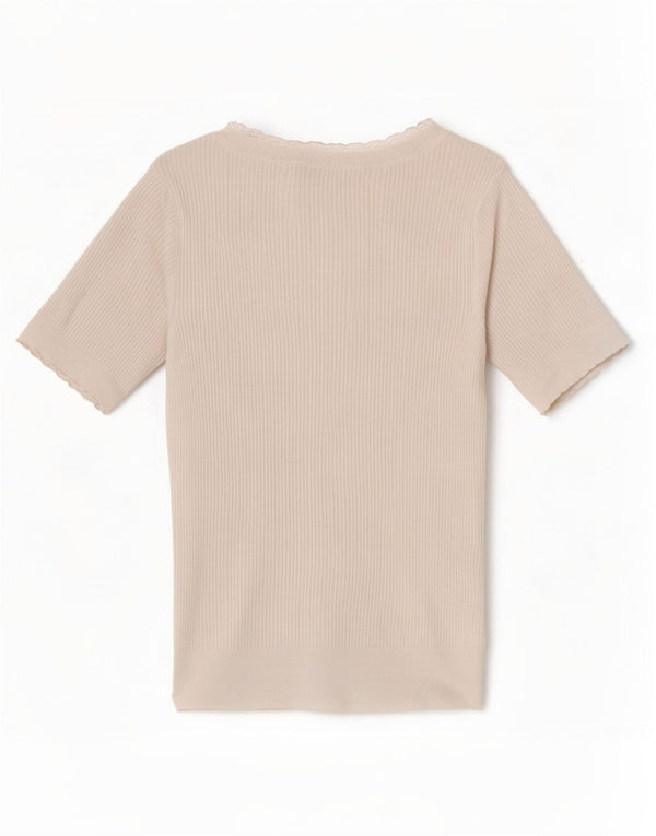 Camiseta feminina Marks & Spencer UK 8 pequena acrílica esbranquiçada