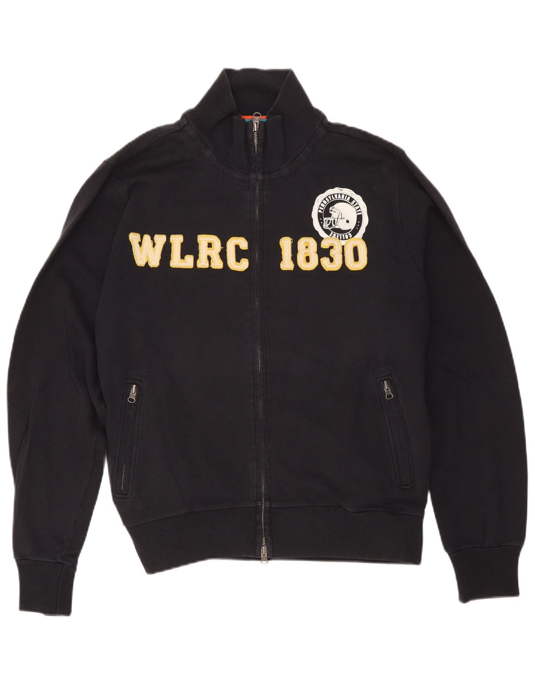 Woolrich masculino gráfico agasalho jaqueta superior algodão preto médio