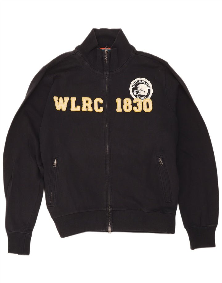 Woolrich masculino gráfico agasalho jaqueta superior algodão preto médio