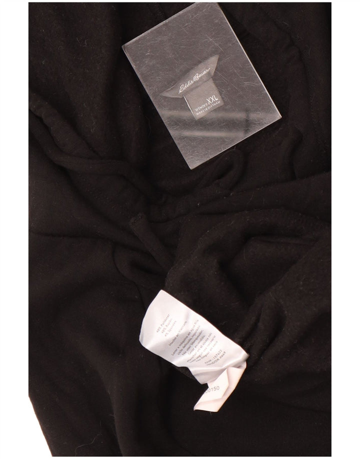 Jumper com capuz feminino Eddie Bauer UK 20 2XL poliéster preto