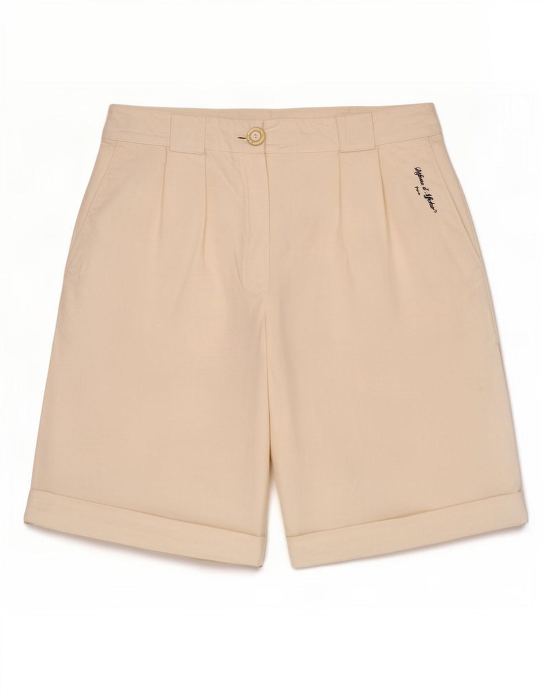 Shorts Chino feminino vintage pegged médio W28 branco