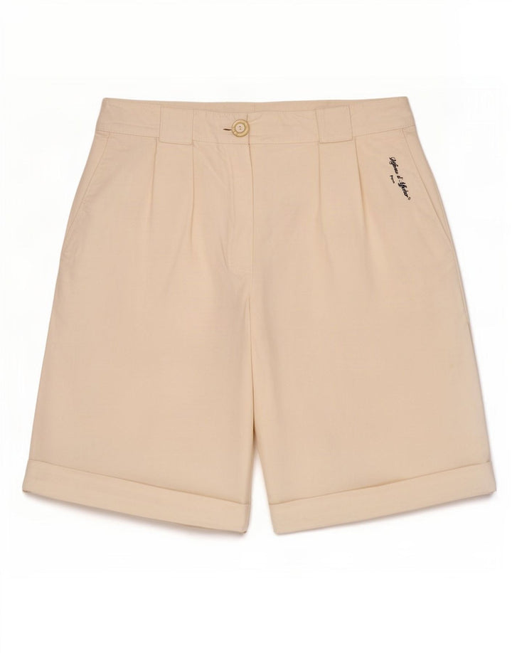 Shorts Chino feminino vintage pegged médio W28 branco