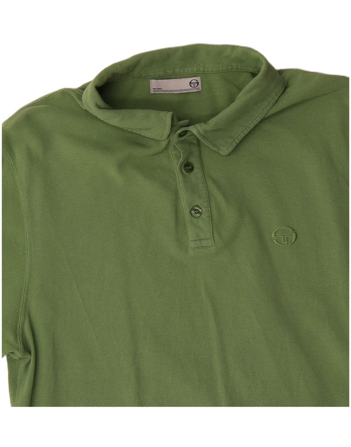 SERGIO TACCHINI Polo masculino médio algodão verde
