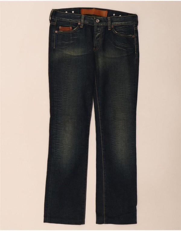 Marlboro Classics feminino regular fit bootcut jeans W29 L31 algodão azul marinho
