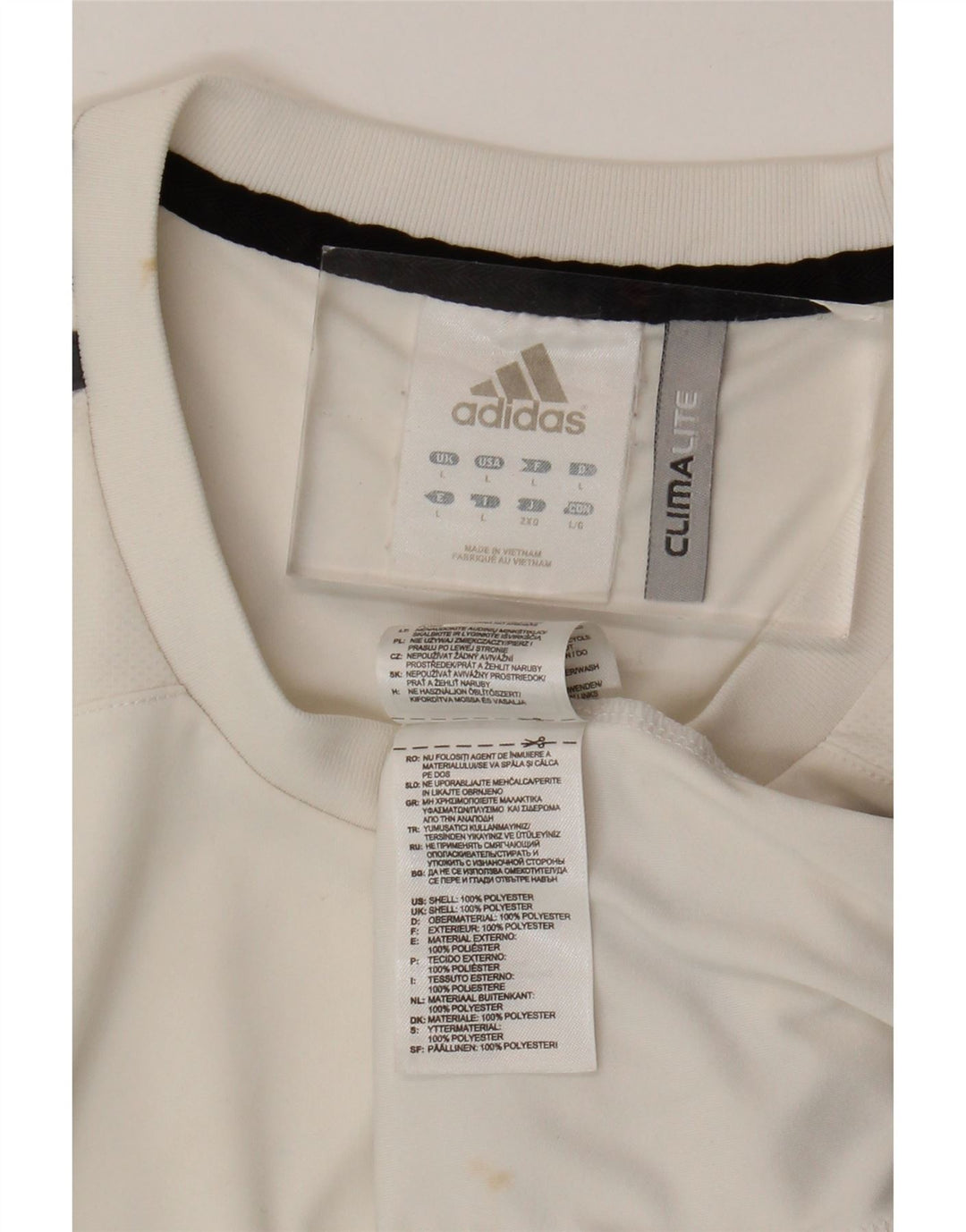 ADIDAS Mens Climalite Vest Top Grande Branco Colourblock Poliéster