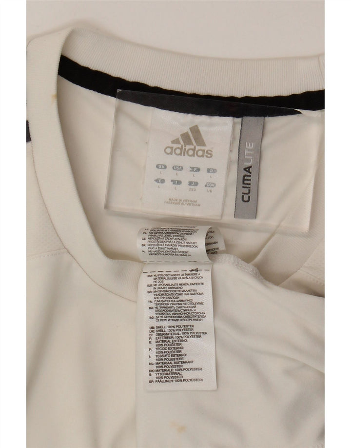 ADIDAS Mens Climalite Vest Top Grande Branco Colourblock Poliéster