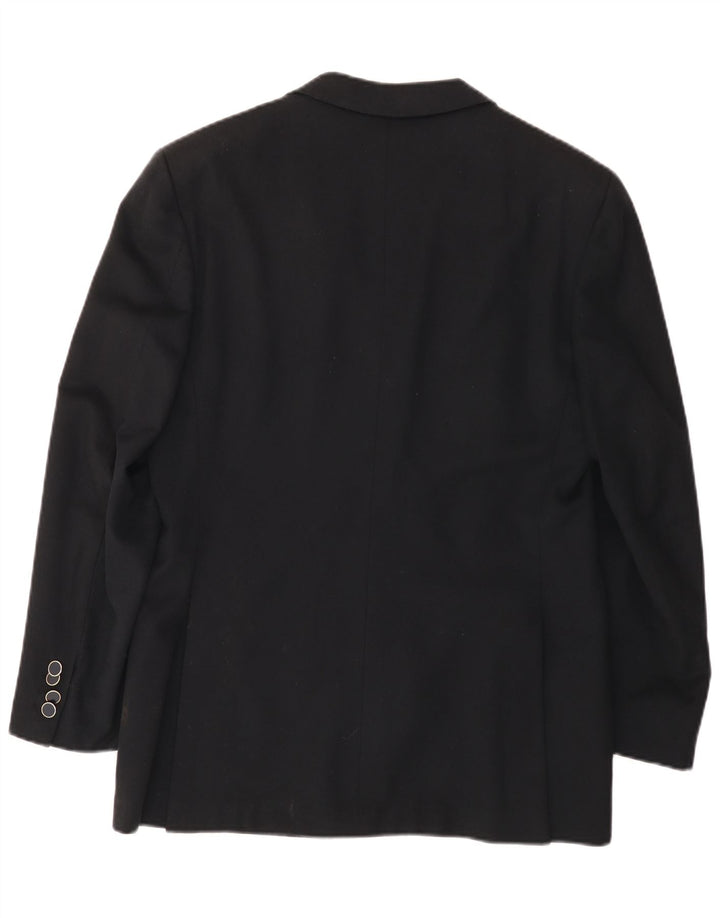 Jaqueta blazer masculina Galtrucco com peito duplo IT 40 grande lã preta