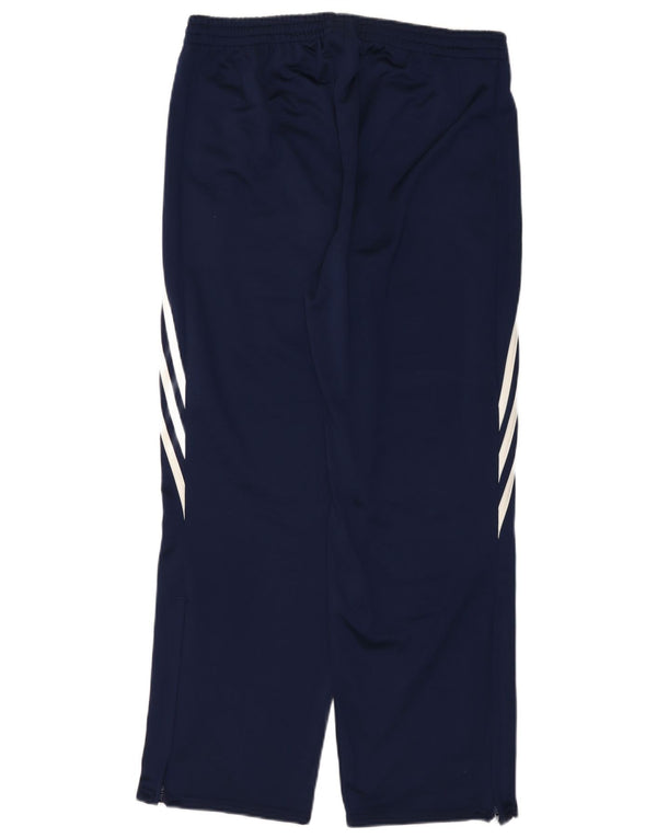 Calça de treino feminina Adidas UK 14 grande poliéster azul marinho