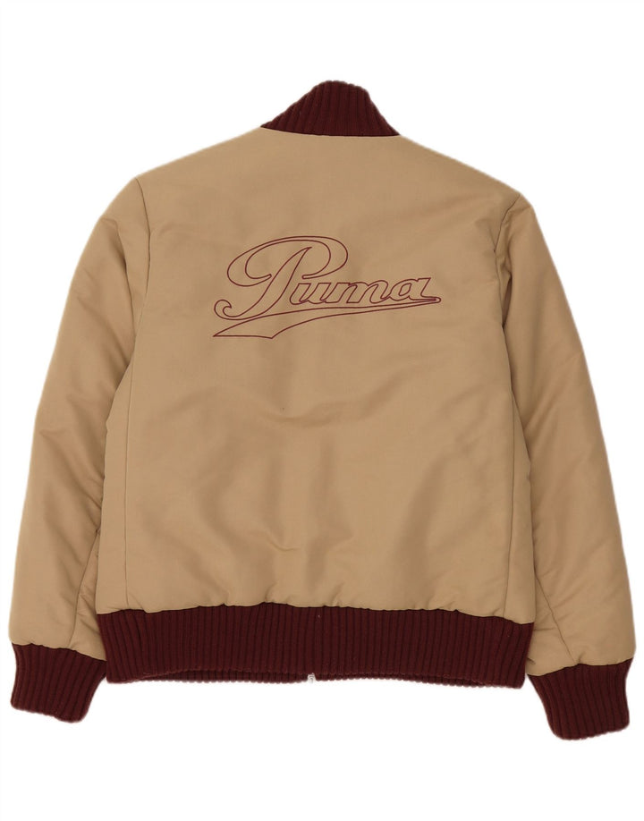 Jaqueta Puma Feminina Graphic Bomber UK 16 Grande Bege Colourblock Poliéster