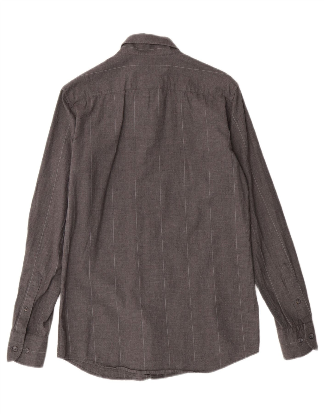 MASSIMO DUTTI Mens Shirt Small Grey Striped Cotton Vintage Massimo Dutti and Second-Hand Massimo Dutti from Messina Hembry 