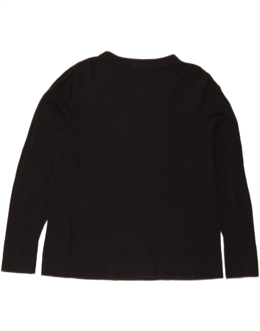 Suéter feminino Cos com gola canoa UK 14 algodão preto médio