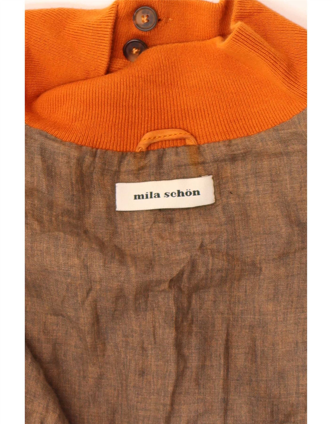 Colete acolchoado masculino Mila Schon UK 38 laranja médio