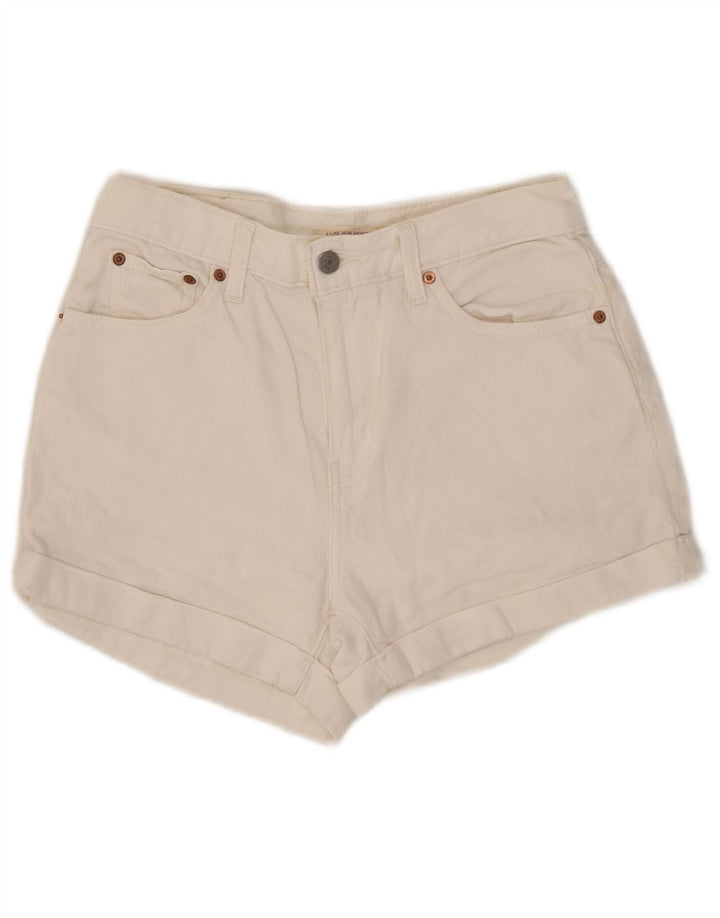 Shorts jeans feminino Levi's W27 pequeno branco