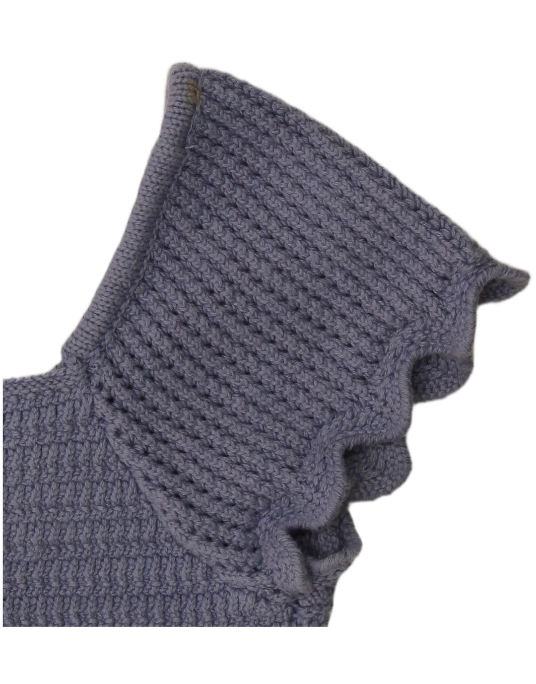 Zara Womens Knit Crop Top Reino Unido 8 Pequeno Azul