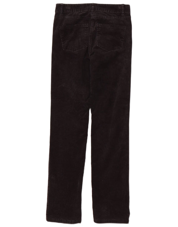 Calça feminina de veludo Marks & Spencer UK 8 pequena W28 L31 azul marinho