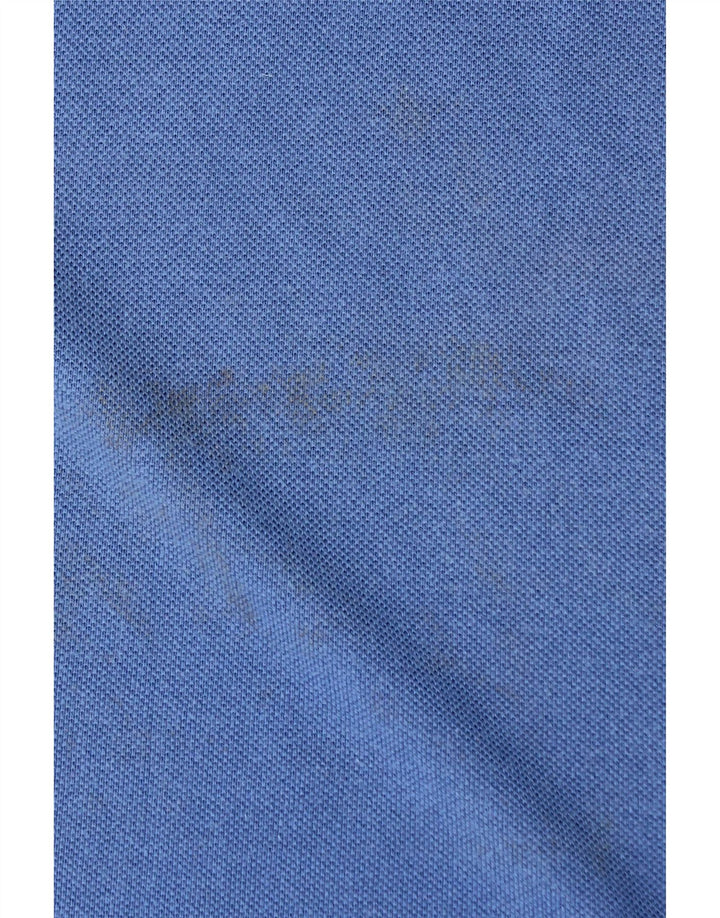 Camisa polo masculina LACOSTE tamanho 7 2XL algodão azul