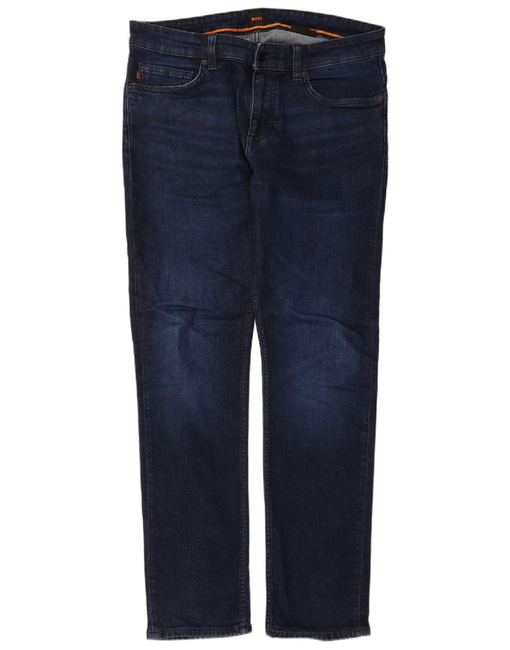 Hugo Boss Masculino Delaware Slim Jeans W34 L31 Azul Marinho
