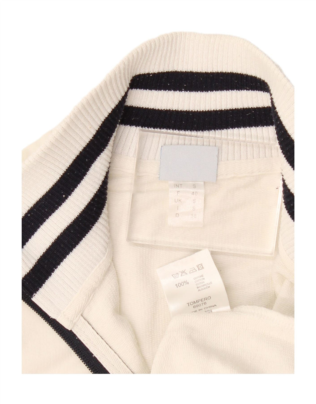 Arena Womens Tracksuit Top Jacket UK 10 Pequeno Algodão Branco