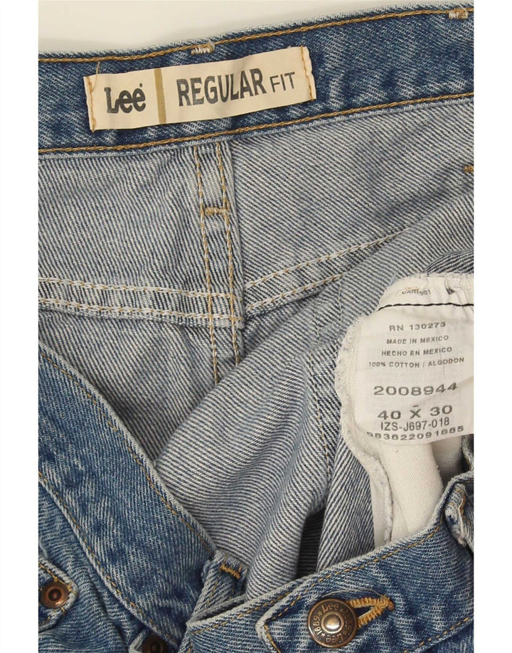 Lee Mens Regular Fit Straight Jeans W40 L30 Azul Algodão